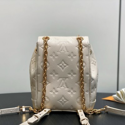Louis Vuitton Nano Noé Backpack M25819 Off-White / M14549 Black Mini Leather Backpack
