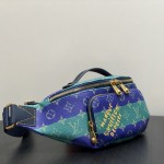 Louis Vuitton Rush Bumbag M25783 Blue Color-Block Waist Bag