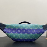 Louis Vuitton Rush Bumbag M25783 Blue Color-Block Waist Bag