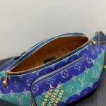 Louis Vuitton Rush Bumbag M25783 Blue Color-Block Waist Bag