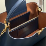 Louis Vuitton Capucines Souple Large Bag M14639 Deep Blue Full Leather