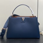 Louis Vuitton Capucines Souple Large Bag M14639 Deep Blue Full Leather