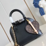 Louis Vuitton Alma Mini Handbag K00015 Turmeric Black Monogram Canvas
