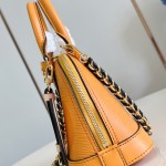 Louis Vuitton Alma Mini Handbag K00015 Turmeric Black Monogram Canvas