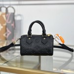 Louis Vuitton Nano Speedy M82450 Black MB Chip Replica Handbag