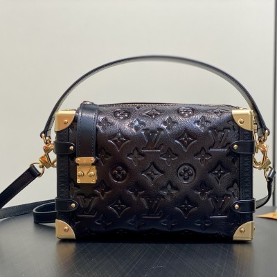 Louis Vuitton - Side Trunk Medium Bag M26304 Chocolate Monogram Saga Embossed Leather