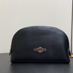 Louis Vuitton Pochette Cosmétique Black Lambskin Makeup Bag M15206 / M15205