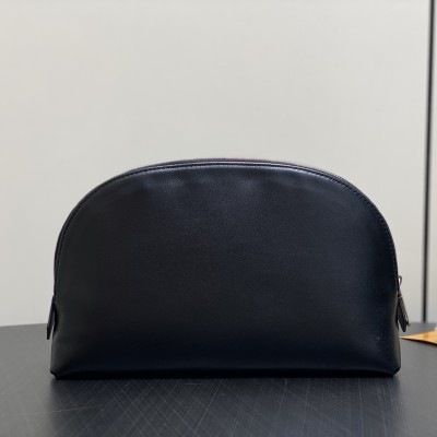 Louis Vuitton - Pochette Cosmétique Black Lambskin Makeup Bag M15206 / M15205