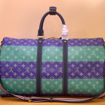 Louis Vuitton - Keepall Bandoulière 50 M25900 Blue Green Floral