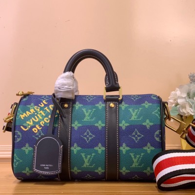Louis Vuitton - Keepall Bandoulière 25 M25786 Blue-Green Floral