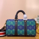 Louis Vuitton Keepall Bandoulière 25 M25786 - Blue-Green Floral Monogram Surfin’ Canvas