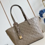 Louis Vuitton All In One Small M25858 black and M25890 light green Empreinte handbag