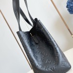 Louis Vuitton All In One Small M25858 black and M25890 light green Empreinte handbag
