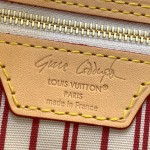 Louis Vuitton Neverfull Inside Out M15124 with cat print on Monogram canvas and fabric shoulder strap