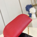 Louis Vuitton Lipstick Mini Cosmetic Pouch Monogram Canvas with Chain