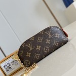 Louis Vuitton Lipstick Mini Cosmetic Pouch Monogram Canvas with Chain