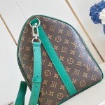 Louis Vuitton Keepall Bandoulière 45 replica in Monogram Eclipse canvas deep green