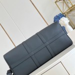 Louis Vuitton Keepall Bandoulière 50 replica travel bag in waxed calfskin leather
