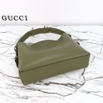 Gucci Brown Canvas Tote with Gray-Green and White Leather – Model 850926 / 850546