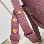 Louis Vuitton Boulogne Handbag replica in purple-red embossed leather