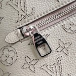 Louis Vuitton All Around medium handbag Monogram perforated leather light coffee black