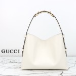 Gucci Brown Canvas Tote with Gray-Green and White Leather – Model 850926 / 850546