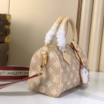 Louis Vuitton Speedy Bandoulière 20 Meowgram canvas handbag with cat charm