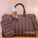 Louis Vuitton Speedy P9 Bandoulière 40 M24417 - Stripes Monogram Leather Handbag