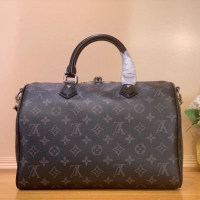 Louis Vuitton - Speedy Soft 30 Handbag M15102 Black Monogram Eclipse Canvas