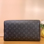 Louis Vuitton Speedy Soft 30 Handbag M15102 in Monogram Eclipse canvas with chain straps and leather key pouch