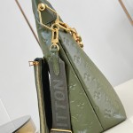 Louis Vuitton Coussin Hobo MM M15228 Green with Monogram Embossing and Chunky Chain Handle (14.96 x 12.99 x 3.94 inches)