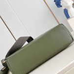 Louis Vuitton Coussin Hobo MM M15228 Green with Monogram Embossing and Chunky Chain Handle (14.96 x 12.99 x 3.94 inches)