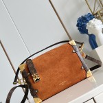 Louis Vuitton Side Trunk MM M15072 with Monogram Coated Canvas, S-Lock Closure, Detachable Chain Strap (6.3 x 3.35 x 9.25 inches)