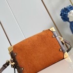 Louis Vuitton Side Trunk MM M15072 with Monogram Coated Canvas, S-Lock Closure, Detachable Chain Strap (6.3 x 3.35 x 9.25 inches)