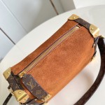 Louis Vuitton Side Trunk MM M15072 with Monogram Coated Canvas, S-Lock Closure, Detachable Chain Strap (6.3 x 3.35 x 9.25 inches)