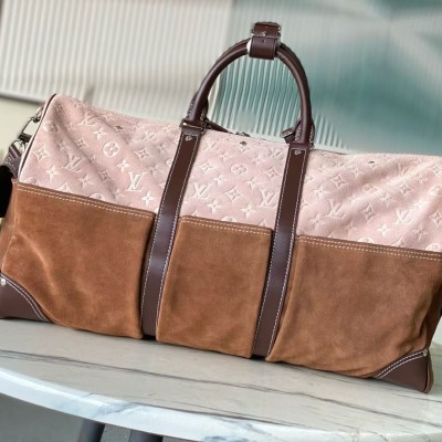 Louis Vuitton - Keepall Bandoulière 50 Pharrell Williams x Nigo Edition in Monogram Suede Leather