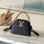 Louis Vuitton Capucines Mini Handbag with rhinestone LV letters and Flower Crown handle