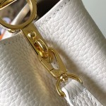 Louis Vuitton Capucines Mini Handbag with rhinestone LV letters and Flower Crown handle