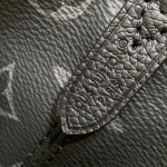 Louis Vuitton Neverfull Bandoulière Inside Out BB M15210 featuring Monogram Eclipse and grain leather with silver hardware