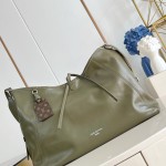 Louis Vuitton CarryAll Vibe MM Handbag in Monogram Empreinte Leather with Detachable LV Tag