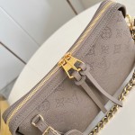 Louis Vuitton Mahina Hand It All Small Bag M24255 perforated calf leather handbag with braided chain handle