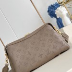 Louis Vuitton Mahina Hand It All Small Bag M24255 perforated calf leather handbag with braided chain handle