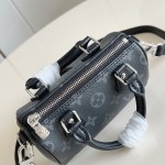 Louis Vuitton Nano Speedy Handbag in Monogram Eclipse Canvas with Detachable Strap
