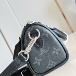 Louis Vuitton Nano Speedy Handbag in Monogram Eclipse Canvas with Detachable Strap