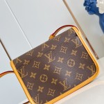 Louis Vuitton Satchel Mini Handbag from the Monogram Archive Collection with Aged Leather Trim and Gold Hardware
