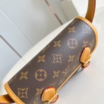 Louis Vuitton Satchel Mini Handbag from the Monogram Archive Collection with Aged Leather Trim and Gold Hardware