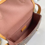 Louis Vuitton Satchel Mini Handbag from the Monogram Archive Collection with Aged Leather Trim and Gold Hardware