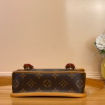 Louis Vuitton Satchel Mini Bag M26805 - Monogram Canvas with Aged Leather and Metallic Hardware