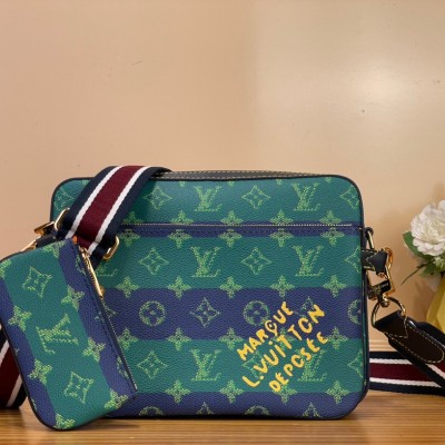 Louis Vuitton - Trio Messenger Bag M26026  BlueGreen