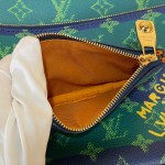 Louis Vuitton Trio Messenger Bag M26026 - Blue-Green Monogram Heritage Canvas with Striped Shoulder Strap